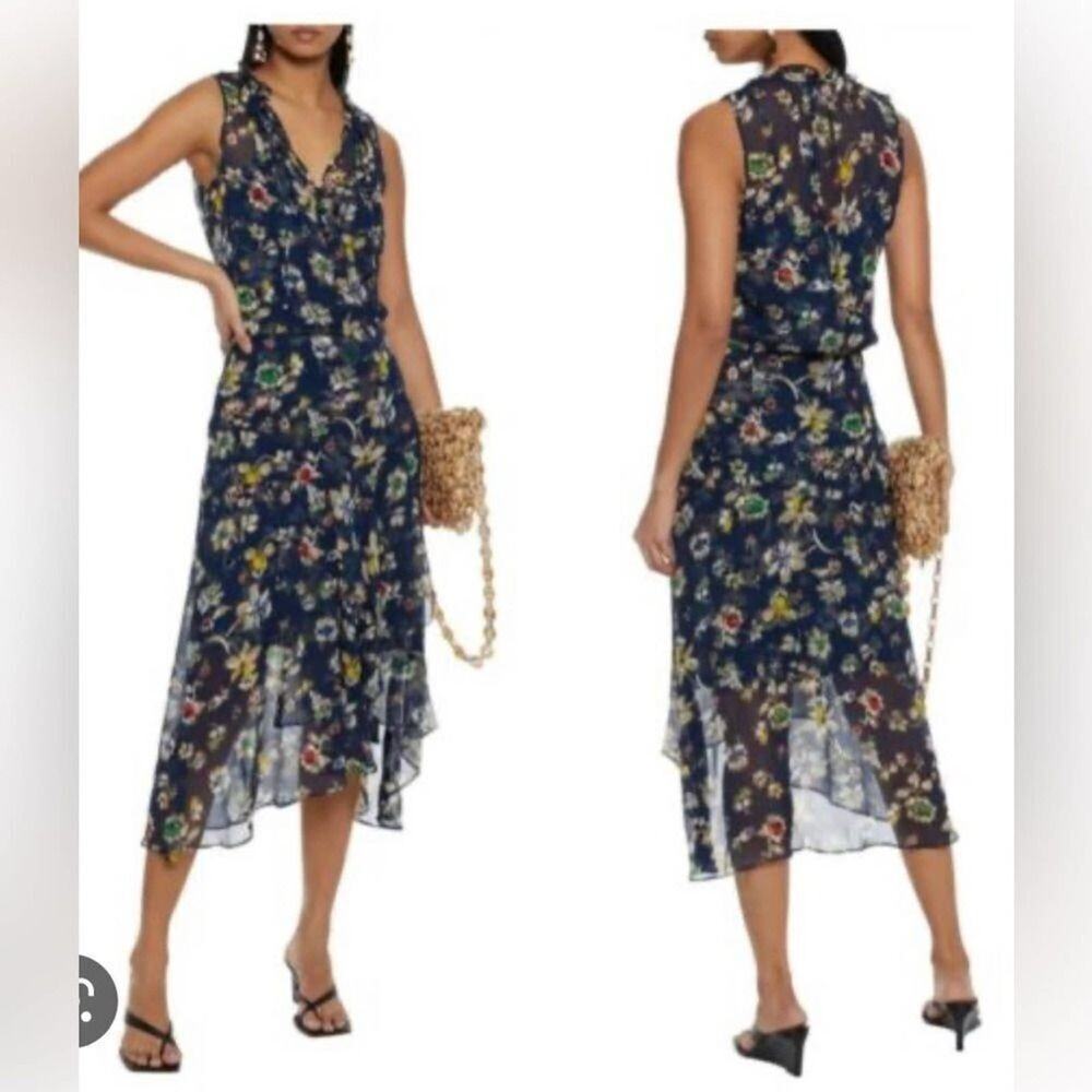 NWT VERONICA BEARD‎ CORSICA SILK FLORAL DRESS SIZE 2